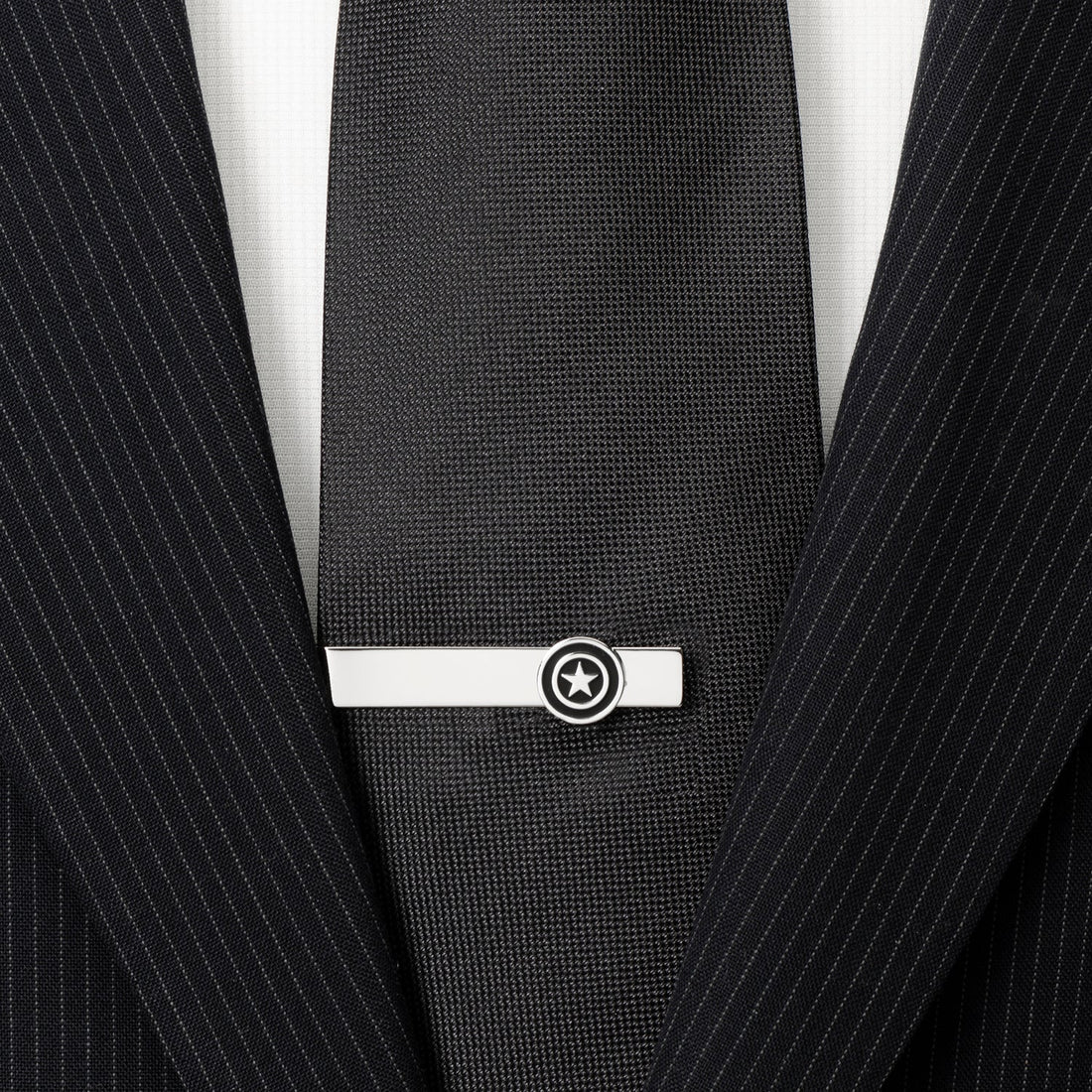 Marvel Captain America Silver Hidden Message Tie Bar by Cufflinks.com