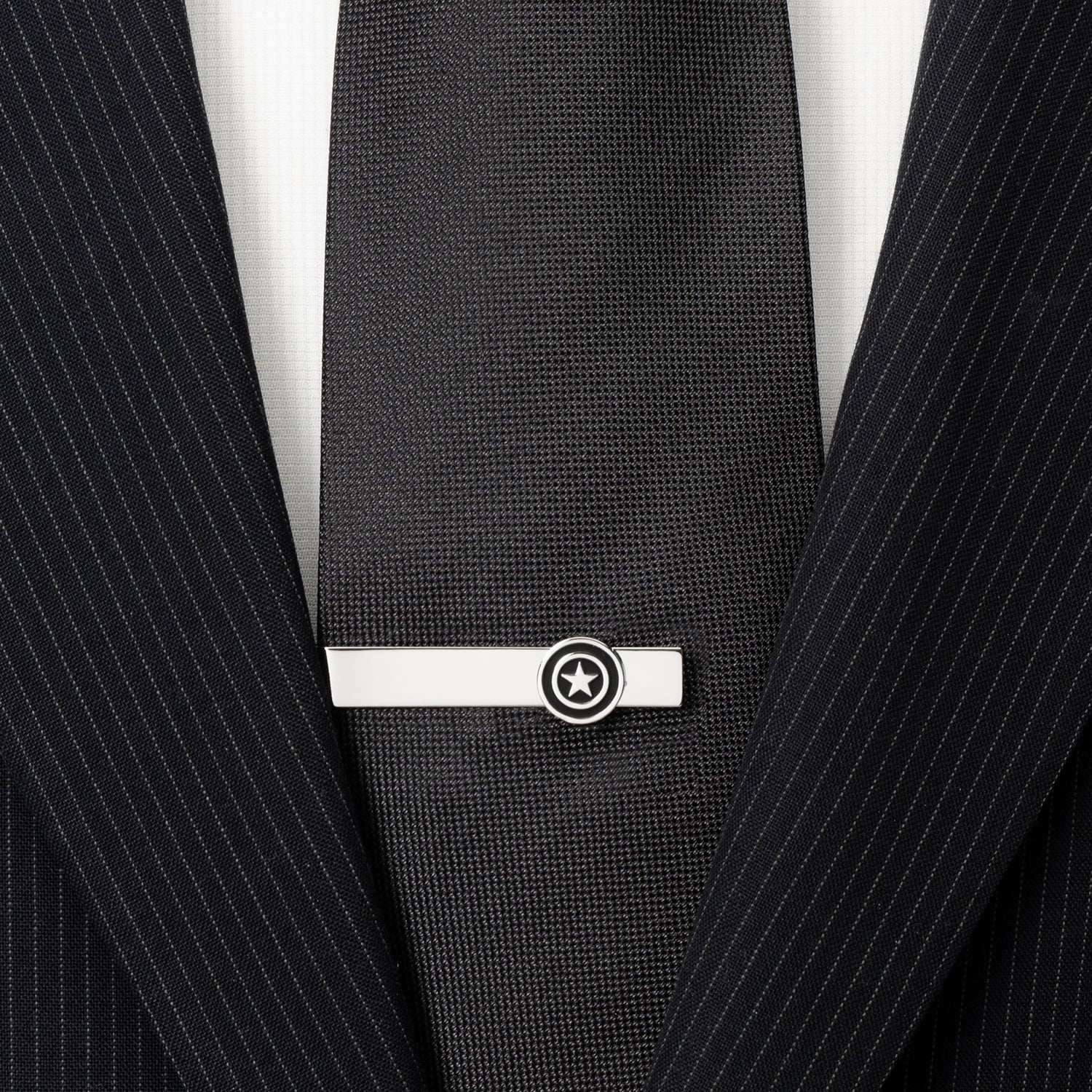 Marvel Captain America Silver Hidden Message Tie Bar by Cufflinks.com