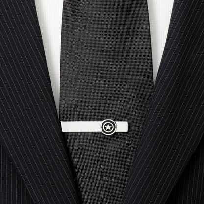 Marvel Captain America Silver Hidden Message Tie Bar by Cufflinks.com