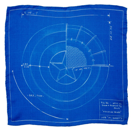 Marvel Captain America Shield Blueprint Pocket Square by Cufflinks.com