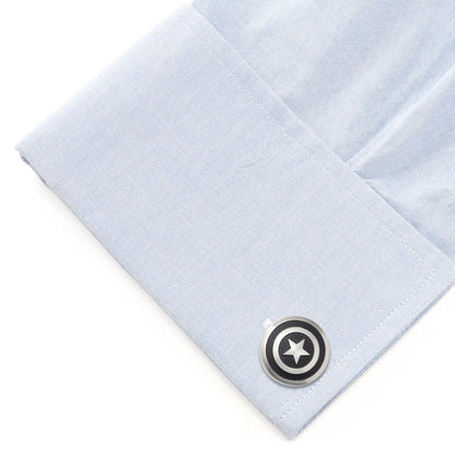 Marvel Captain America Shield Stainless Steel Cufflinks by Cufflinks.com