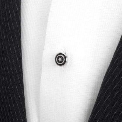 Marvel Captain America Shield Stainless Steel 5-Stud Set by Cufflinks.com