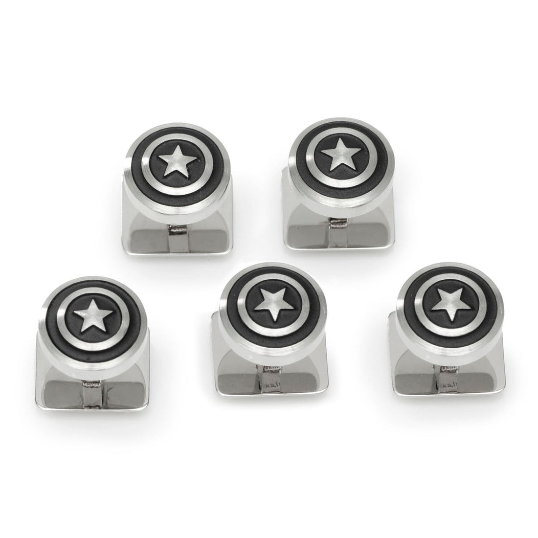 Marvel Captain America Shield Stainless Steel 5-Studs by Cufflinks.com