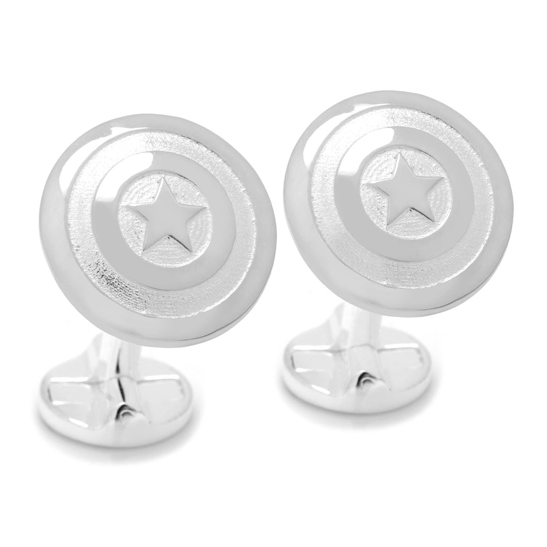 Marvel Captain America Shield Sterling Silver 3D Cufflinks by Cufflinks.com
