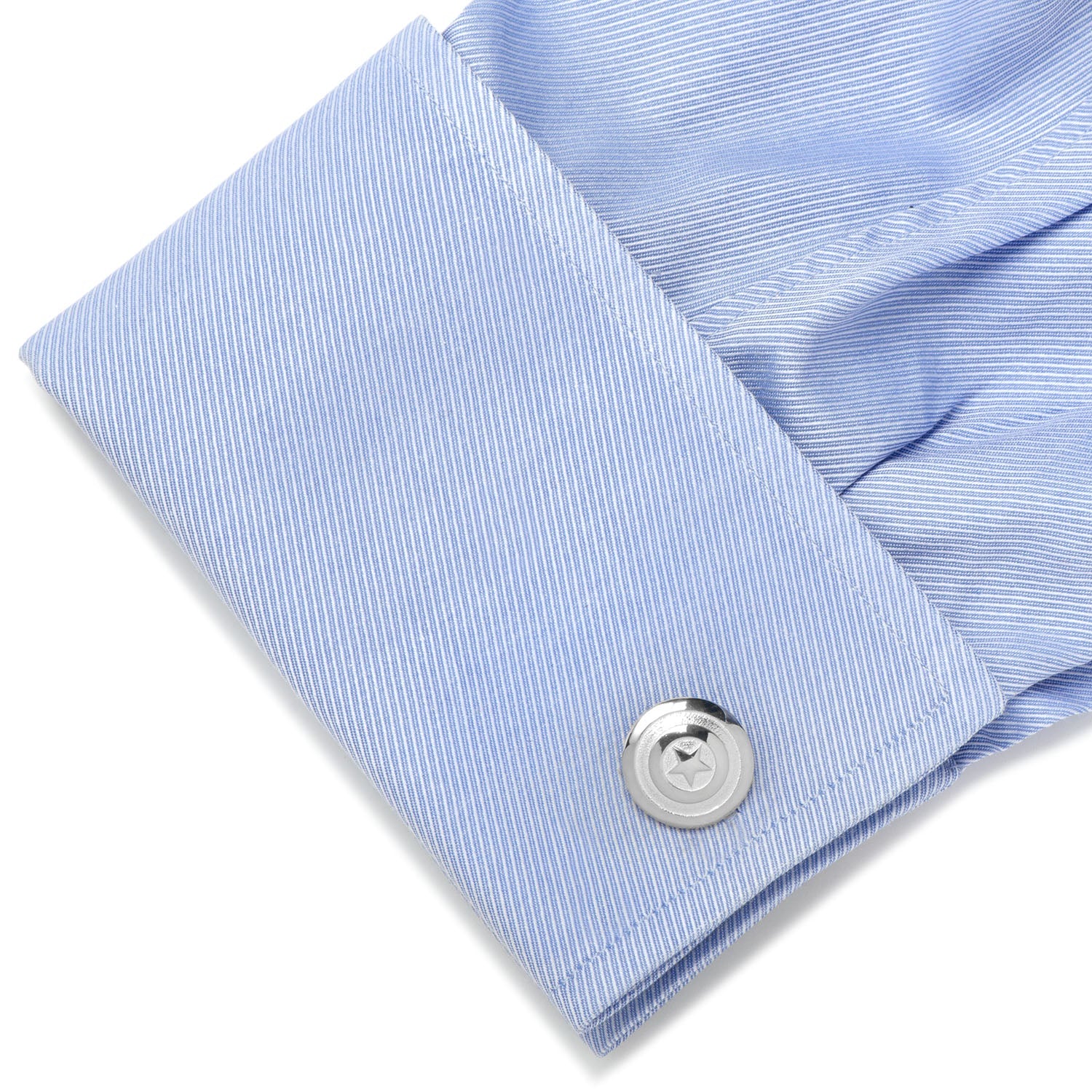 Marvel Captain America Shield Sterling Silver 3D Cufflinks by Cufflinks.com