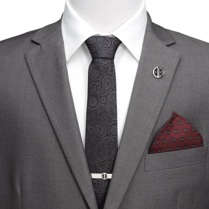 Marvel Deadpool Hidden Paisley Black Silk Men&