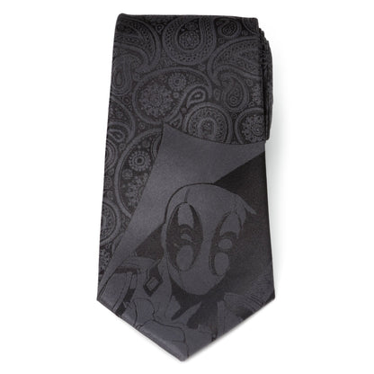 Marvel Deadpool Hidden Paisley Black Silk Men&