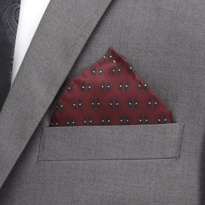 Marvel Deadpool Red Mask Silk Pocket Square by Cufflinks.com