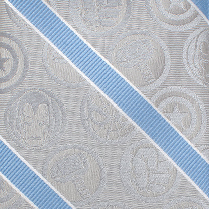 Marvel Comics Gray and Blue Stripe Men&