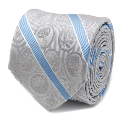Marvel Comics Gray and Blue Stripe Men&