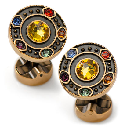 Marvel Avengers Infinity Stones Antique Gold Cufflinks by Cufflinks.com