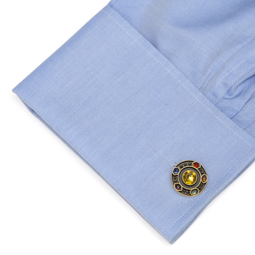 Marvel Avengers Infinity Stones Antique Gold Cufflinks by Cufflinks.com