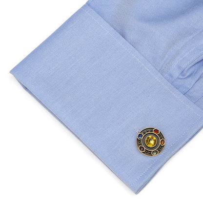 Marvel Avengers Infinity Stones Antique Gold Cufflinks by Cufflinks.com
