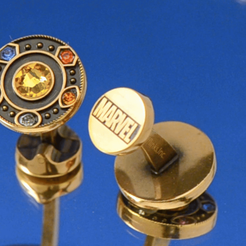 Marvel Avengers Infinity Stones Antique Gold Cufflinks by Cufflinks.com