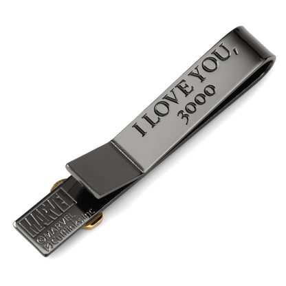 Marvel Iron Man "I Love You 3000" Gunmetal Hidden Message Tie Bar by Cufflinks.com