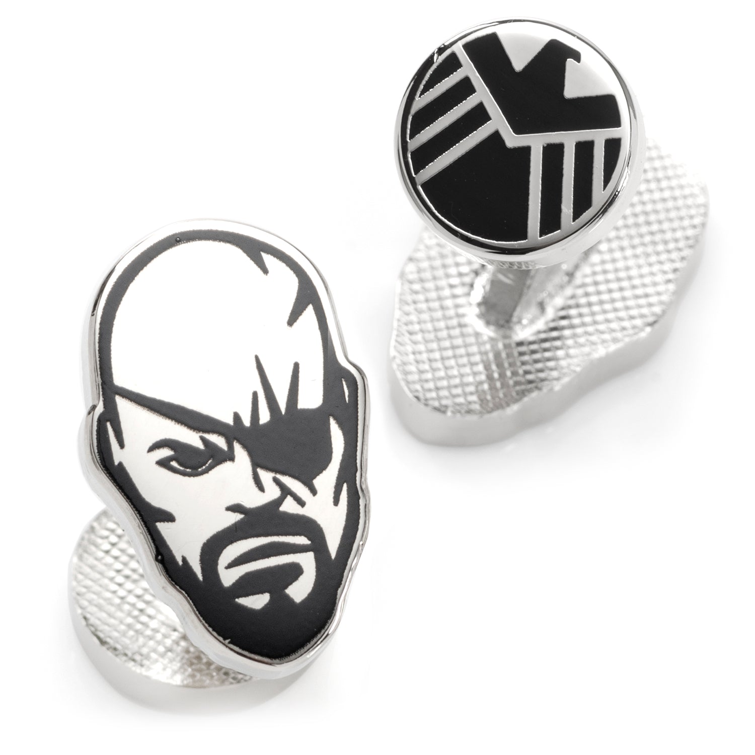 Marvel Nick Fury Silver Cufflinks by Cufflinks.com