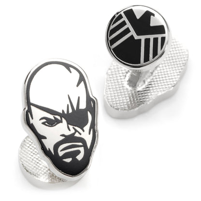Marvel Nick Fury Silver Cufflinks by Cufflinks.com