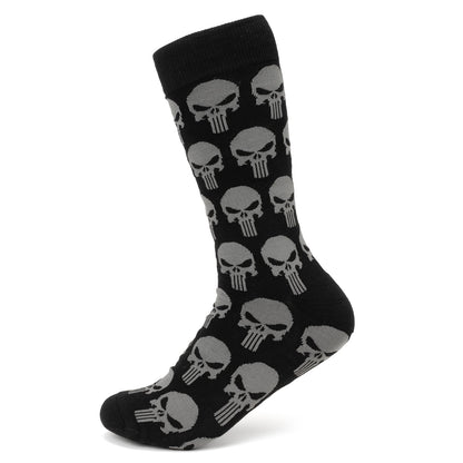 Marvel Punisher Black Socks and Silver Lapel Pin Gift Set