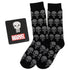 Marvel Punisher Black Socks and Silver Lapel Pin Gift Set by Cufflinks.com