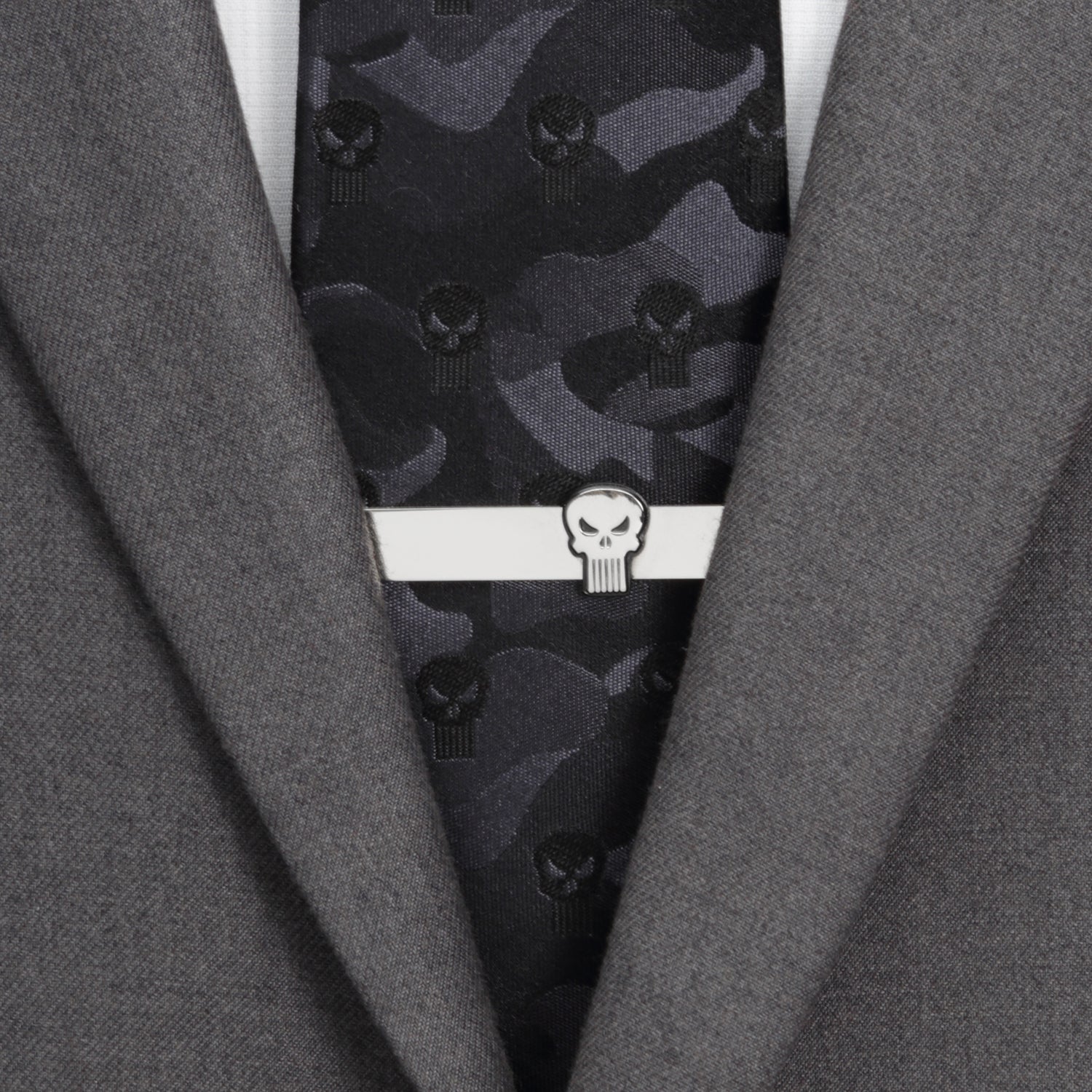 Marvel The Punisher Silver Tie Bar by Cufflinks.com
