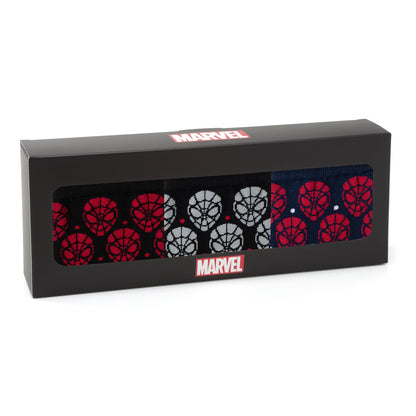 Marvel Spider-Man Dot 3 Pack Socks and Lapel Pin Gift Set by Cufflinks.com