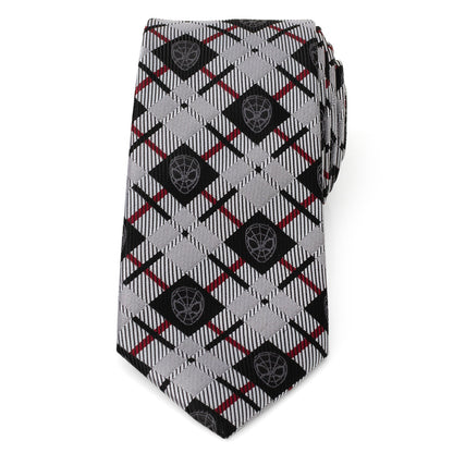 Marvel Spider-Man Plaid Black Men&