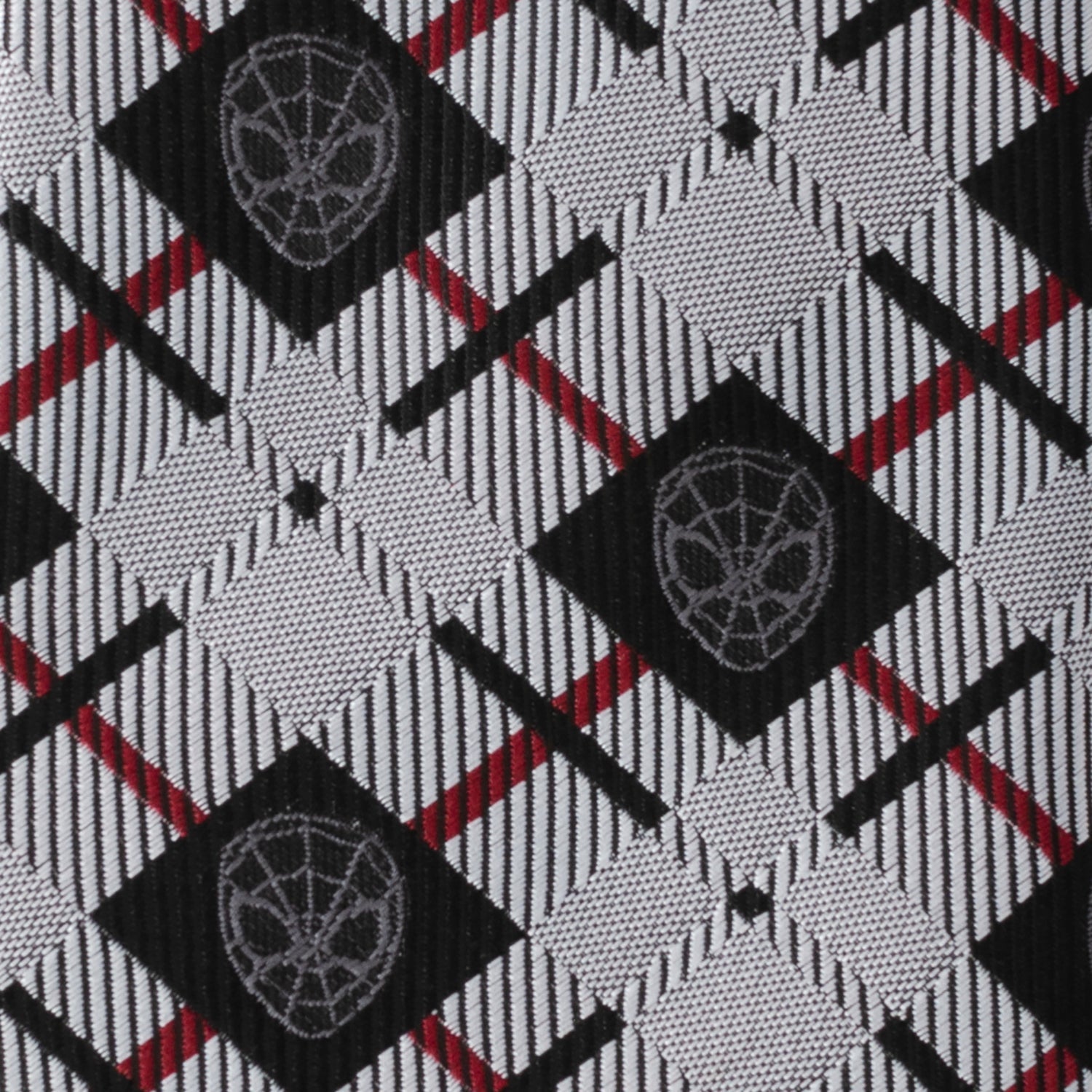 Marvel Spider-Man Plaid Black Men&