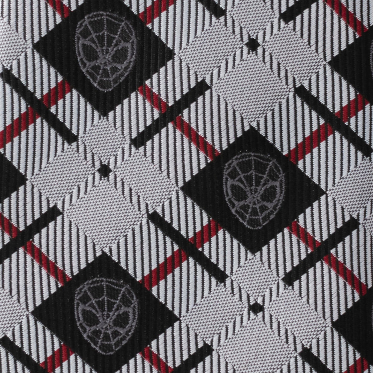 Marvel Spider-Man Plaid Black Men&
