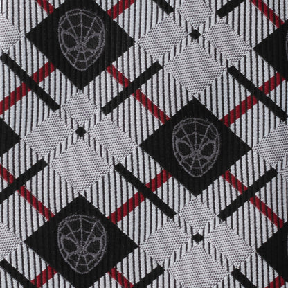 Marvel Spider-Man Plaid Black Men&