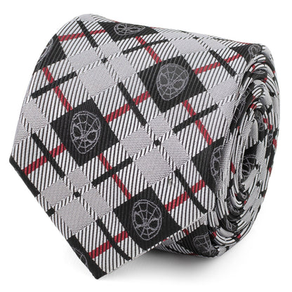 Marvel Spider-Man Plaid Black Men&