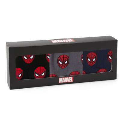 Marvel Spider-Man 3 Pack Socks and Lapel Pin Gift Set