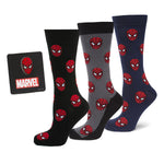 Marvel Spider-Man 3 Pack Socks and Lapel Pin Gift Set 