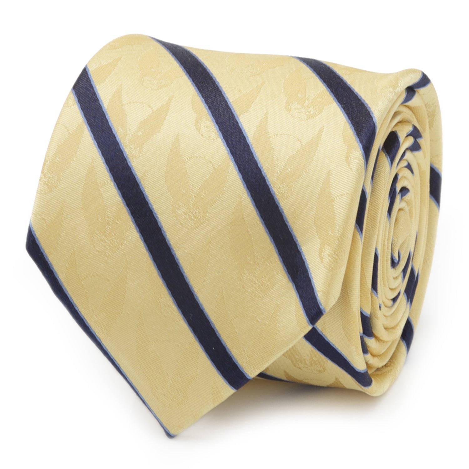Marvel X-Men Wolverine Yellow and Navy Stripe Silk Men&