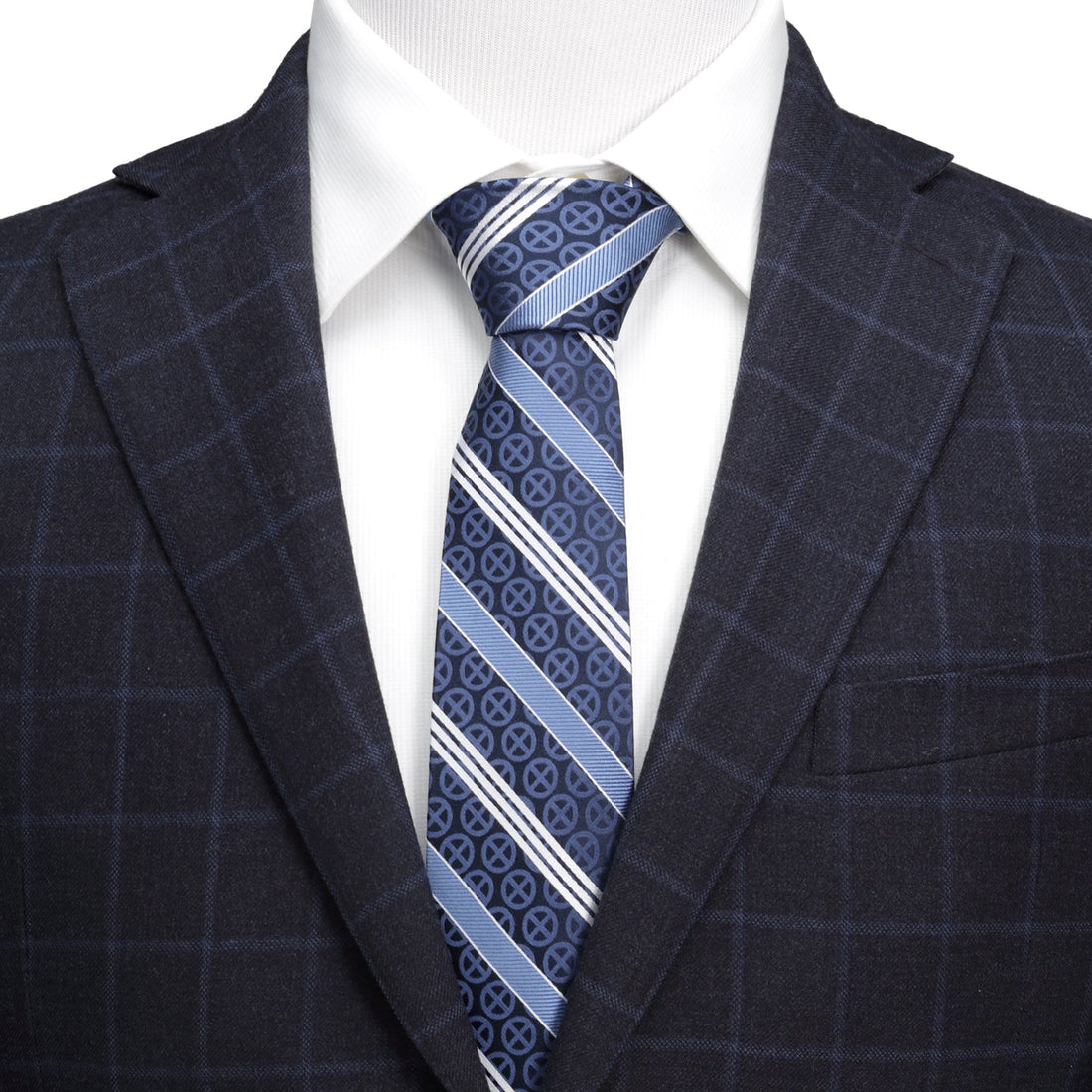 Marvel X-Men Symbol Navy Stripe Men&