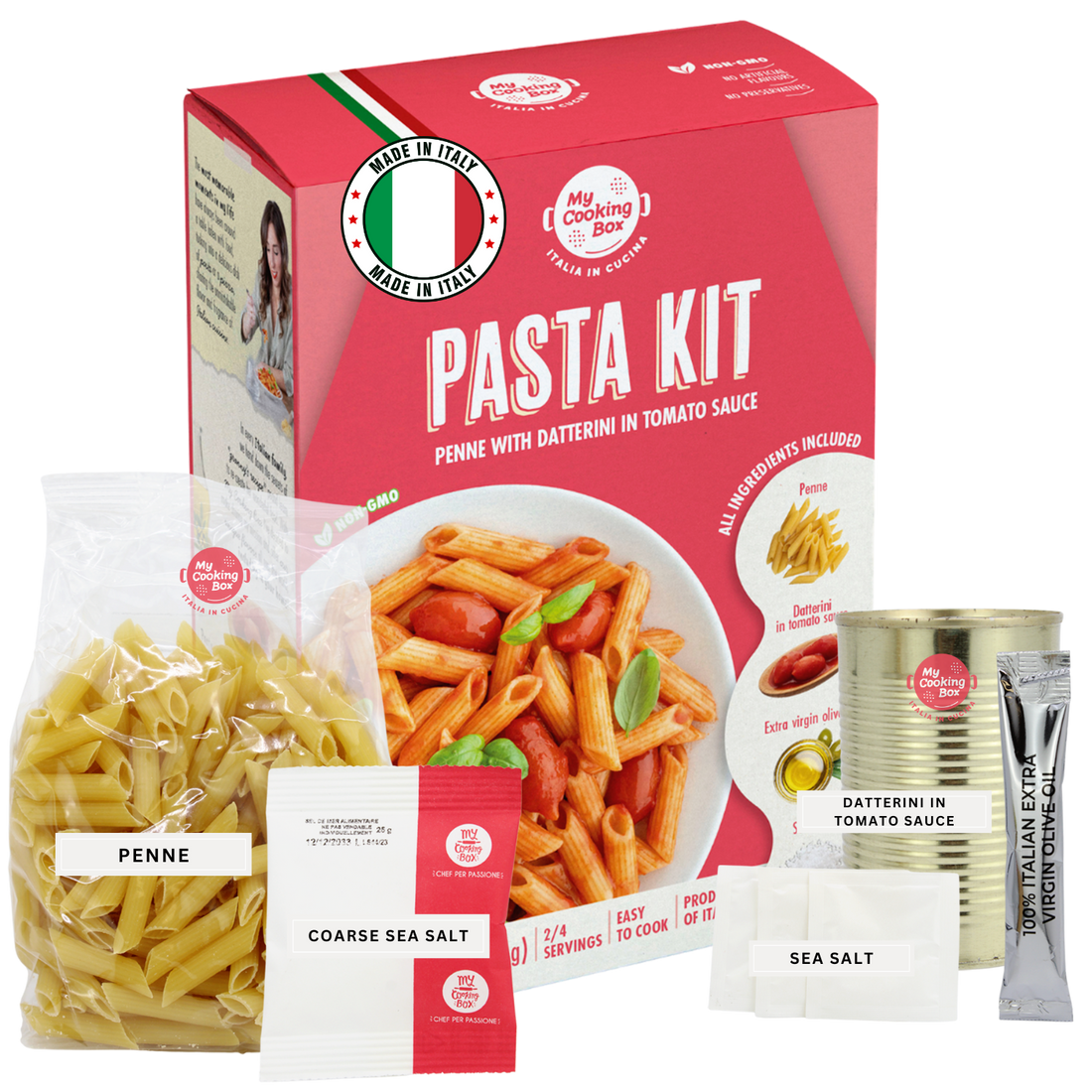 My Cooking Box, Italian Pasta Dinner Kit Penne with Tomato Sauce