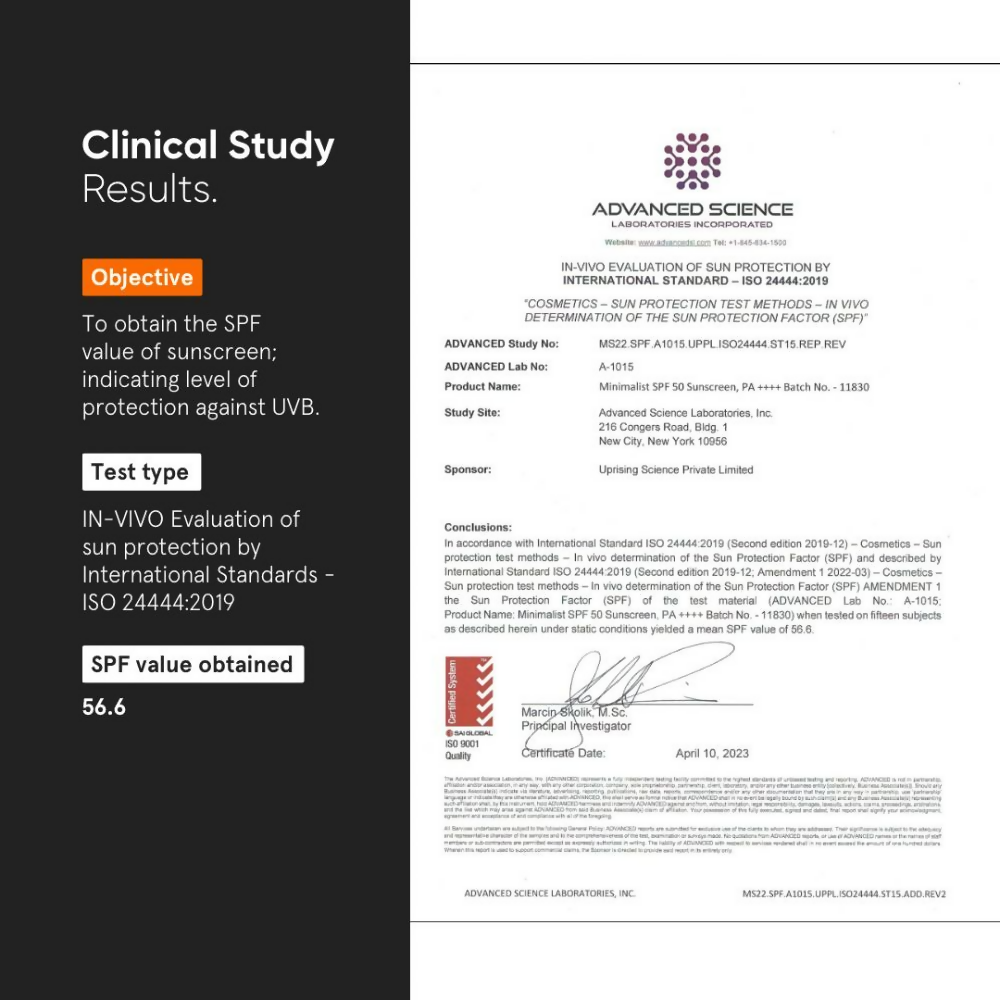 Minimalist SPF 50 PA ++++ Sunscreen With Multi-Vitamin