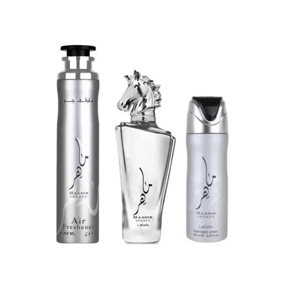 Maahir Legacy By Lattafa For Men 3Pcs Set EDP Spray