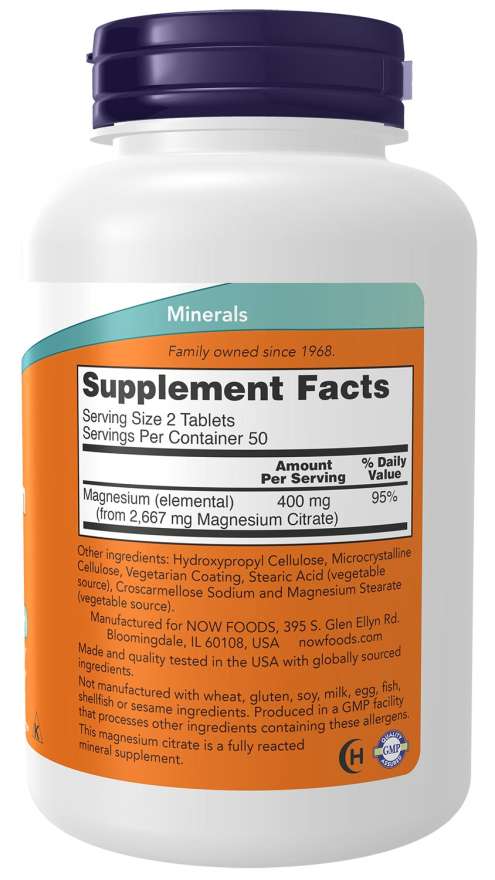Magnesium Citrate 200 mg by Country Life Natural Foods