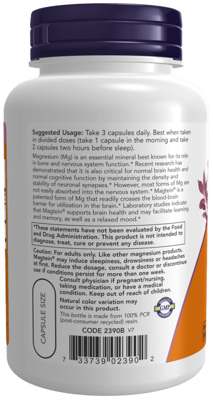 Magtein™ Magnesium L-Threonate by Country Life Natural Foods