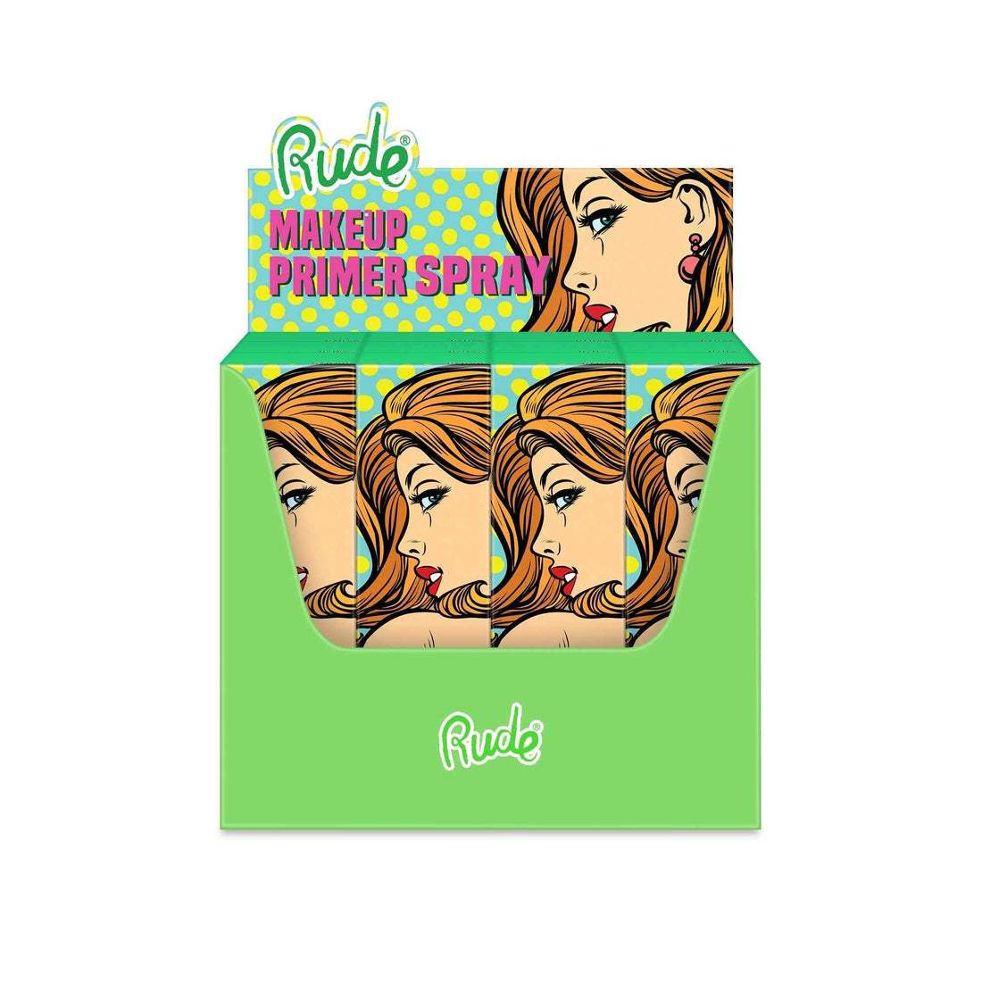 RUDE Make Up Primer Spray Paper Display Set, 12 Pieces
