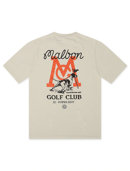 Malbon Bermuda Hi-Power Shot Tee - Ivory by Denim Exchange