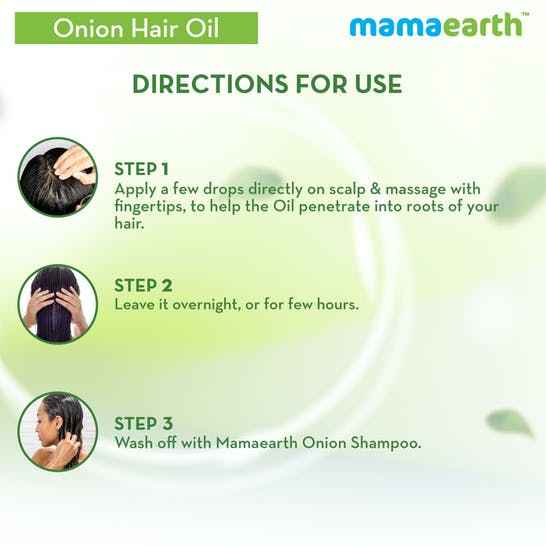 Mamaearth Onion Hair Oil With Onion &amp; Redensyl For Hair Fall Control
