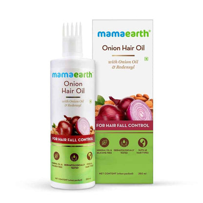 Mamaearth Onion Hair Oil With Onion &amp; Redensyl For Hair Fall Control