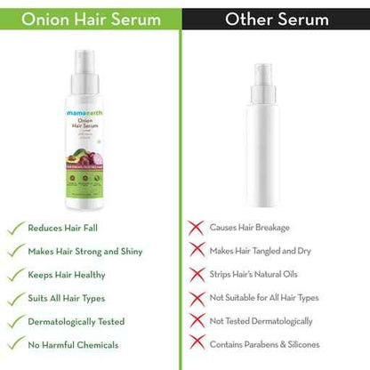 Mamaearth Onion Hair Serum For Strong , Frizz Free Hair