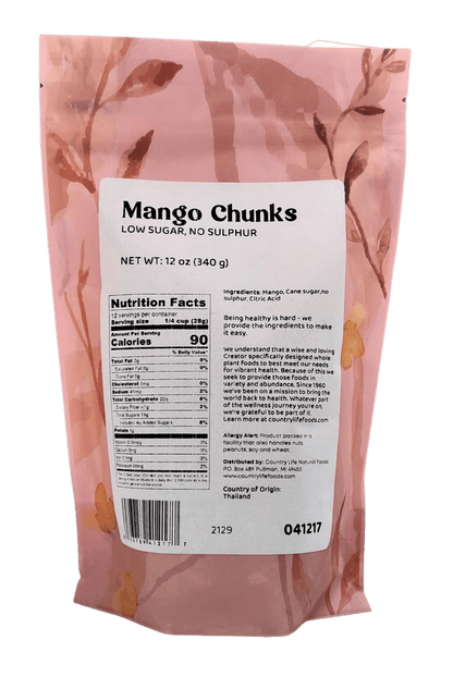 Mango Chunks, Low Sugar, Imported by Country Life Natural Foods
