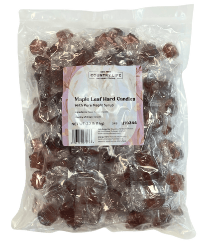 Maple Leaf Hard Candies, Individually Wrapped by Country Life Natural Foods