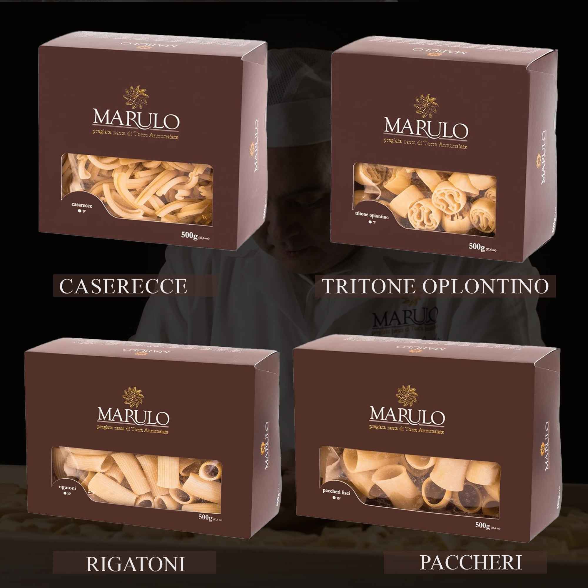 Marulo, Artisan Pasta Gift Set Bronze Cut 8 x 1.1 lb