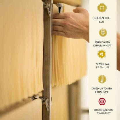Marulo, Bucatani Pasta, Artisan Bronze Die-Cut Pasta, 12 Pack x 1.1 lb