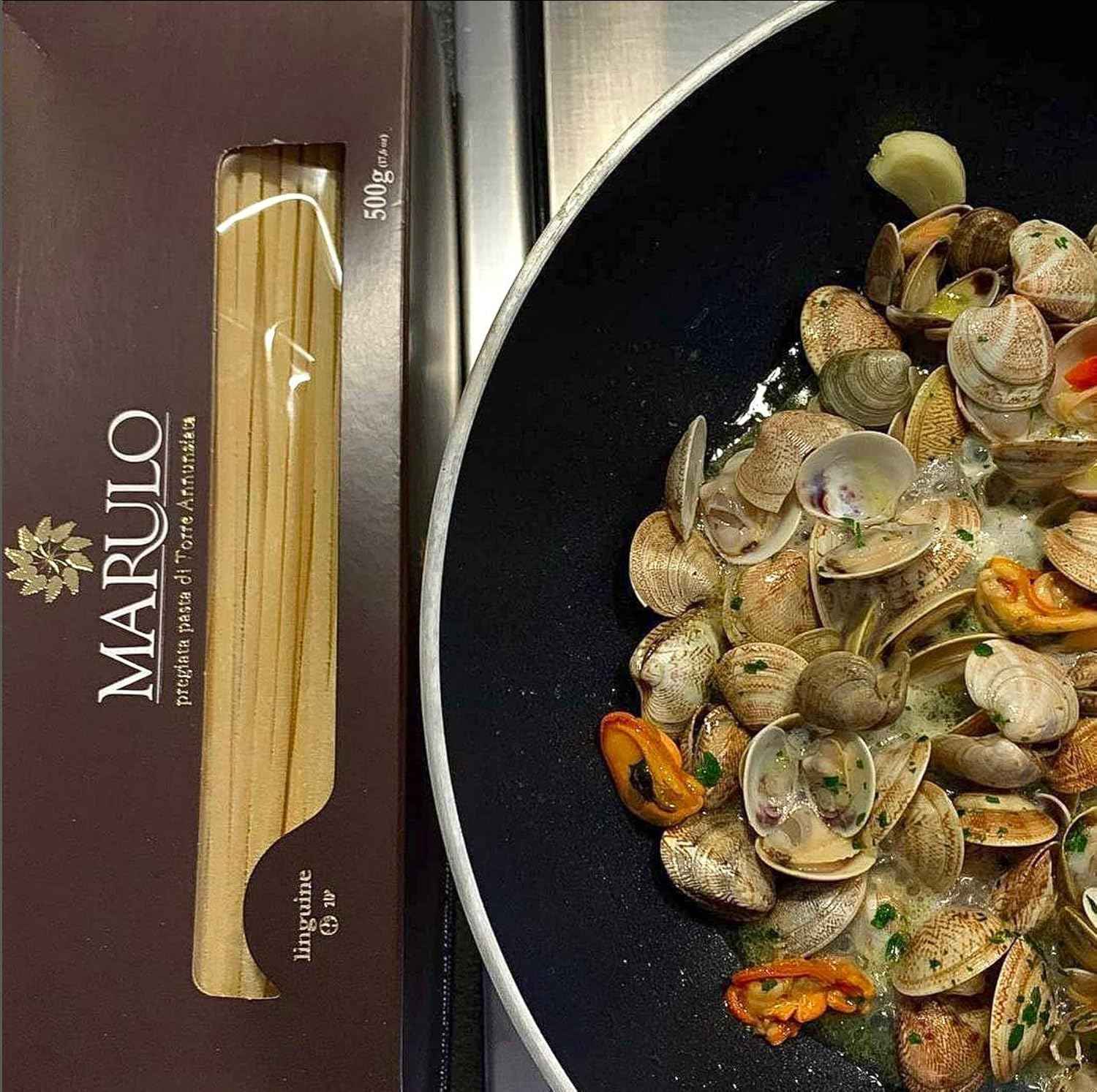 Marulo, Linguine Pasta, Artisan Bronze Die-Cut Pasta, 12 Pack x 1.1 lb