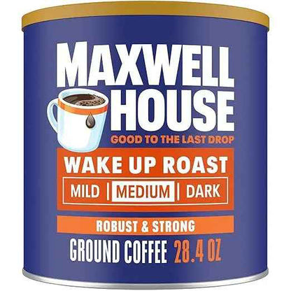 Maxwell House Medium Wake Up Roast Ground Coffee – 28.4 oz Canister